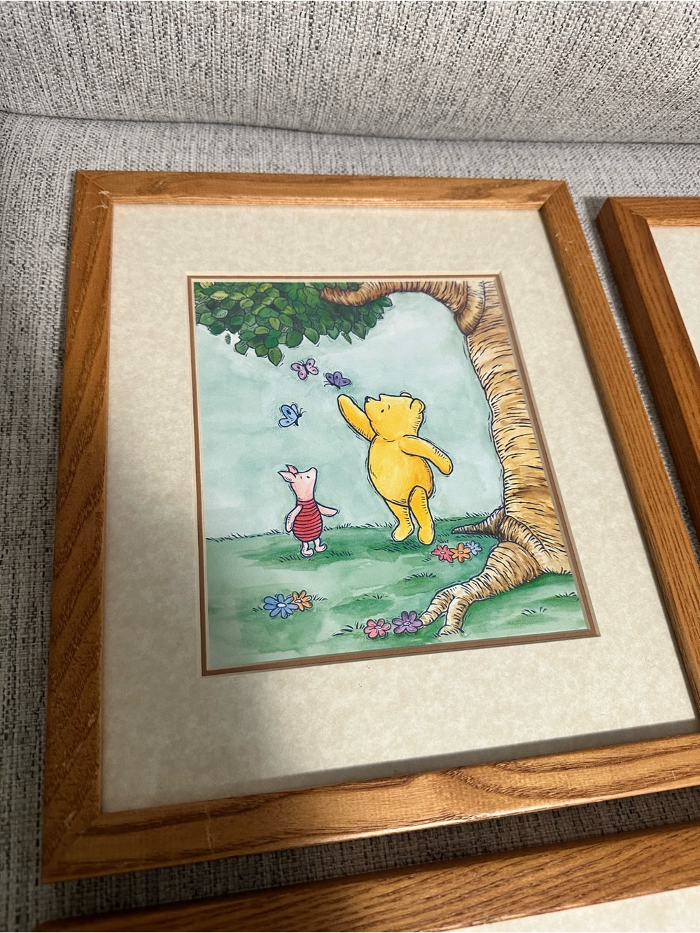 Disney Winnie the Pooh Four Seasons Framed Art Set of 4 Artistic Innovations - Picture 3 of 9